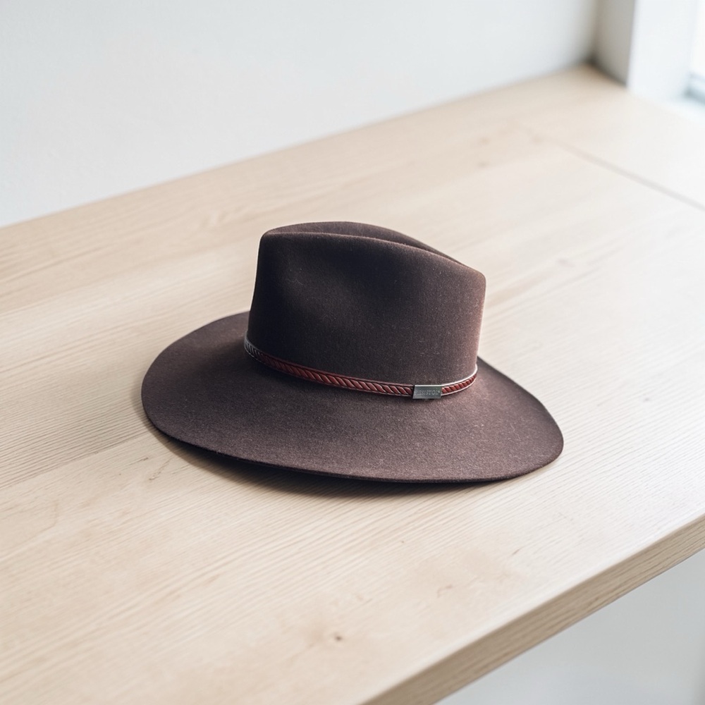 Resistol 5 XXXXX Cowboy Hat 6 7/8 Brown Xtra Band Included Fur Felt Texas Made